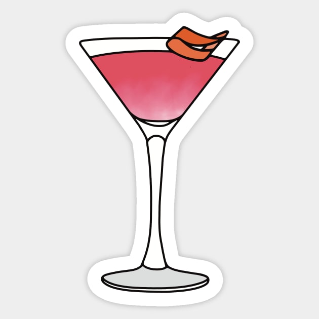 Cosmopolitan Cocktail Sticker by murialbezanson